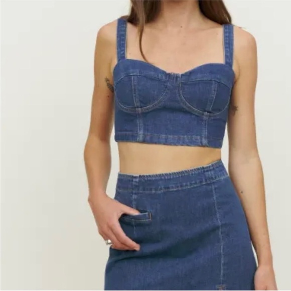 Reformation Nikki bustier top NEW - Picture 4 of 8